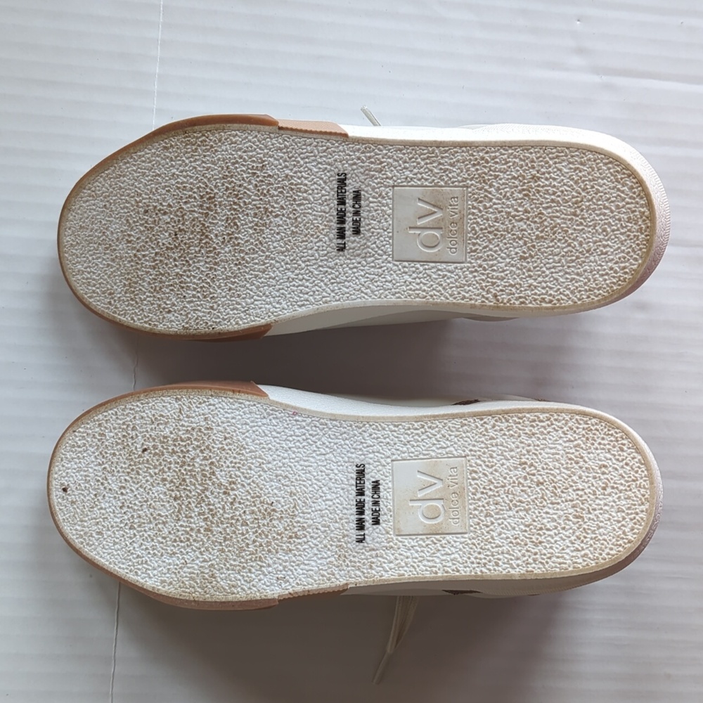 DV Dolce Vita Harryson Faux Leather Lace Up Sneakers 7.5 Blush Multi - Picture 16 of 16